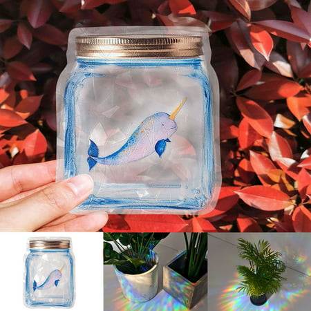 Apartment Essentials for First Apartment Window Cling Prevention Reusable-Prism Hexagon Butterfly Rainbow Window Glass Decals Fall Decor 4973