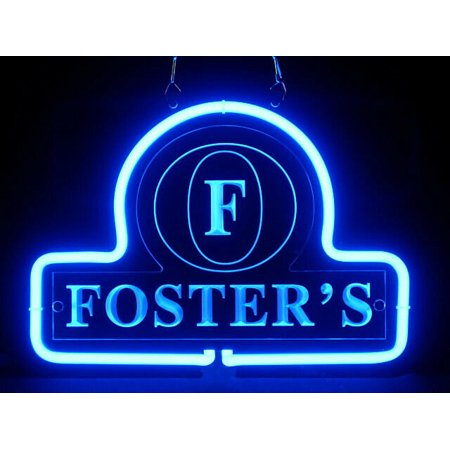 Queen Sense 16  Foster S Lager Beer 3D Carved Neon Sign Acrylic Man Cave Handmade Neon Light 117FLBL3D