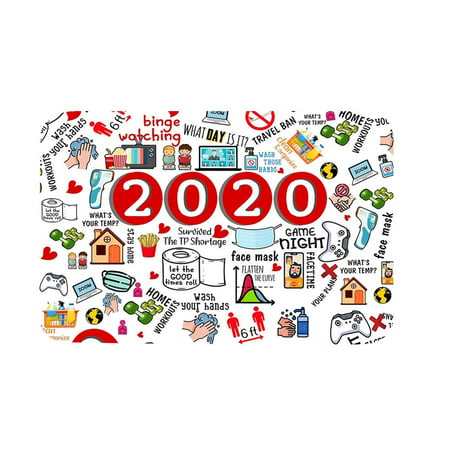 MIANHT Personality Creative 2020 Welcome Doormats Indoor Home Carpets Decor 40x60CM - 2022 Personality Creative 2020 O-#9764