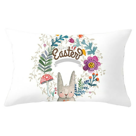 Usupdd Easter Single-sided Brushed Peach Skin Square Decorative Pillow Case Cover Usupdd WDD220816-7668