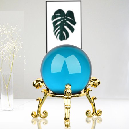DDgui New Upgraded 40mm Crystal Ball with Golden Flower Stand Combination Home Decoration DDgui LEE220922-8654