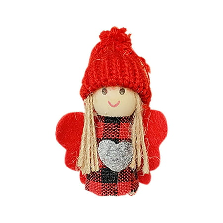 DDgui New Upgraded Mini Cute Plush Angel Girl Christmas Tree Pendants Ornaments Home Decoration DDgui WDD220921-1128
