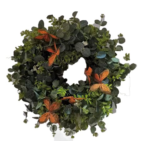 FengLS Simulation Garland Door Decoration Ring Small Thorn Door Leaf Wreath 09-Kitchen-12A#9546 Home Kitchen MYFSimulation Garland Door