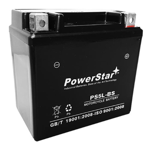 PowerStar PS5L-BS-8875 Kymco Motorcycle 50CC Calypso Replacement Motorcycle Battery