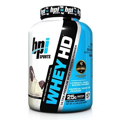 Bpi Sports Whey-HD Ultra Premium Whey Protein Powder, Milk & Cookies, 4.98 Pound by Bpi Sports