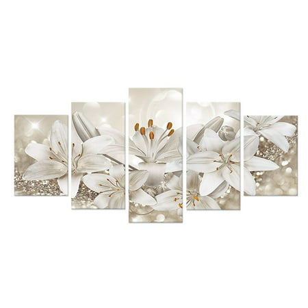 MIANHT Fashion Wall Art Canvas Painting 5 Pieces Fashion Beautiful Flower - 2022 Fashion Wall Art Q-#5325