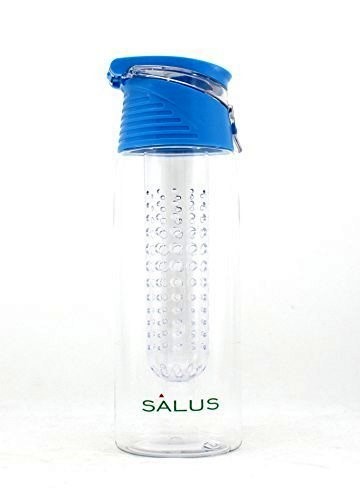 Salus Infusion Water Bottle, Tritan Fruit Infuser for Naturally Flavored Fresh Drinking Water, Fashion Style Multi-purpose Flip-top Bpa-free, 24 Oz, B