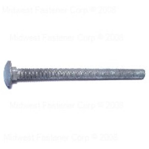 Midwest Fastener 5509 0.37-16 X 5 Hot-dipped Galvanized Carriage Bolts - 50 Piece