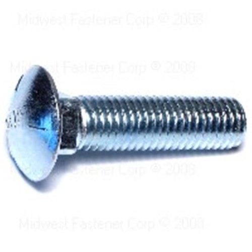 Midwest Fastener 7525 0.62-11 X 2.5 Carriage Grade 5 Bolts - 25 Piece