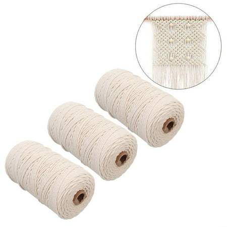 DDgui New 2mm X 200m Macrame Cotton Cord for Wall Hanging Dream Catcher （Three Pack） DDgui LBB220920-6229