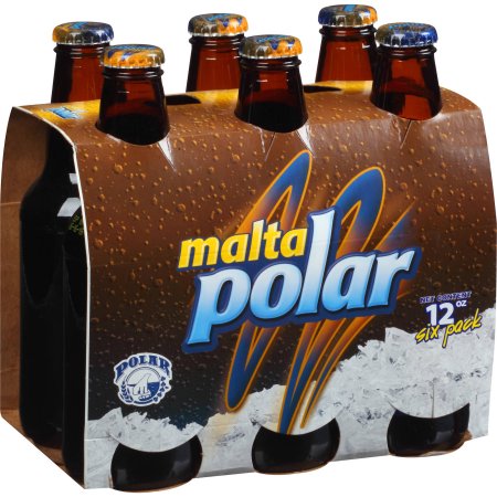 Malta Polar Non-alcoholic Malt Beverage, 12 Fl Oz, 6 Pack