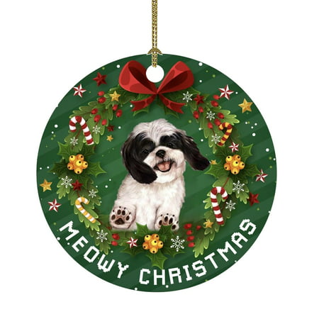 Christmas Decorations Christmas Funny Decoration Christmas Dog Pattern Pendant Christmas Tree Ornaments