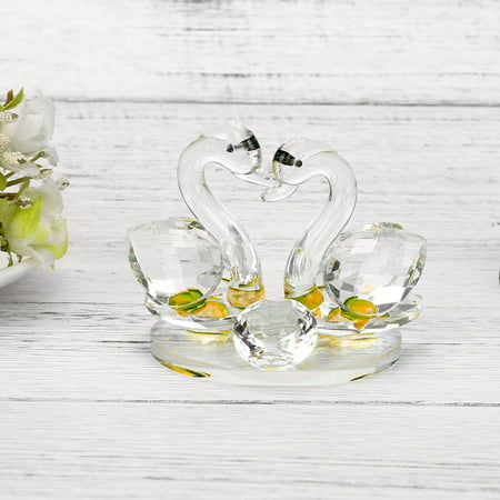 Crystal Swan Wedding Decor Paperweight Figurine Gift Crafts Home Decor - 2022 New Crystal Swan Wedding 812EE-#9980