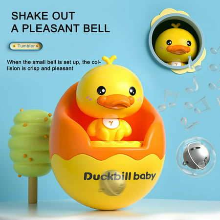 Usupdd Baby Cute Little Animal Tumbler Toy Fun Toy with Built-in Small Bell WLL220810-7668