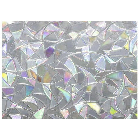 Zpj5#4689 Rainbow Reflective 3D Window Film Decor Privacy Static Clings Glass Sticker Z#4689 SA9