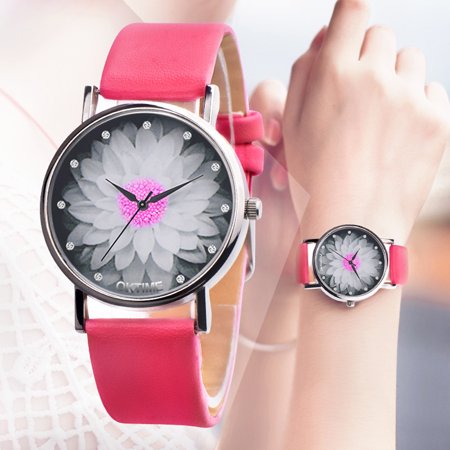 T#6331，Oktime Womens Men Unisex Casual Canvas Leather Analog Quartz Watch ，I#6331 IM6