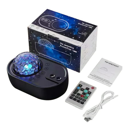 Usupdd Spaceship Projection Lights Mini Spaceship Colorful Projection Sky Lights WAA220811-6222