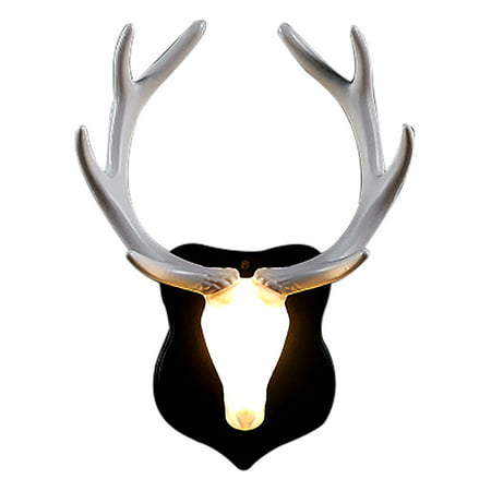 Fiudx Living Room Bedroom Bedside Lamp Creative TV Background Wall Antler Lamp 2540