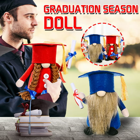 Usupdd New Graduation Season Decoration Ornaments Dwarf Plush Faceless Doll Usupdd WAA220817-3323