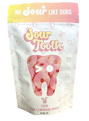 Sour Tooth Gummy Candy - Sour Belts, Sour Rings and Sour Fruits - 2 Bags