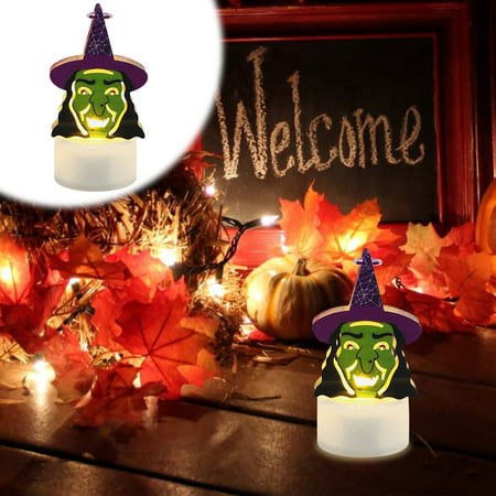 Halloween Decoration LED Candle Lamp Witch Hat Witch Cat Lamp Party Courtyard Halloween Decorations-a#6990 2022 Halloween Halloween Decoration LED