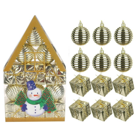Miximx 12Pcs Christmas Balls Ornaments for Xmas Christmas Tree - 4 Style Shatterproof - Gifts Ltz Miximx 12Pcs Christmas Balls a-a#17743