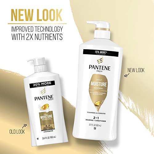Pantene 2-in-1 Shampoo and Conditioner Twin Pack with Hair Treatment Set, Daily Moisture Renewal for Dry Hair, Safe for Color-Treated Hair thumbnail