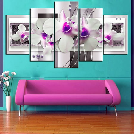 Miximx Fashion Wall Art Canvas Painting 5 Pieces Mangnolia Flower - Gifts Ltz Miximx Fashion Wall Art a-a#24326