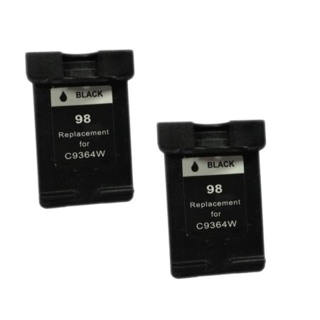 Superb Choice Remanufactured Ink Cartridge for Hp 98 Compatible with Hp Psc 1507 1510 1600 1610 2350 2355 Printers (pack of 2 Black)