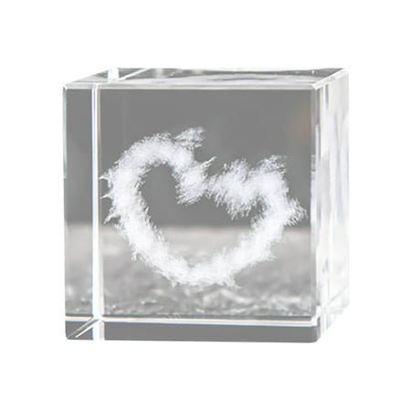 DDgui New Upgraded Crystal Carved with Moon  Solar System  Clouds  Heart-shaped Desktop  Creative Gift Ornaments DDgui LCC220921-6755