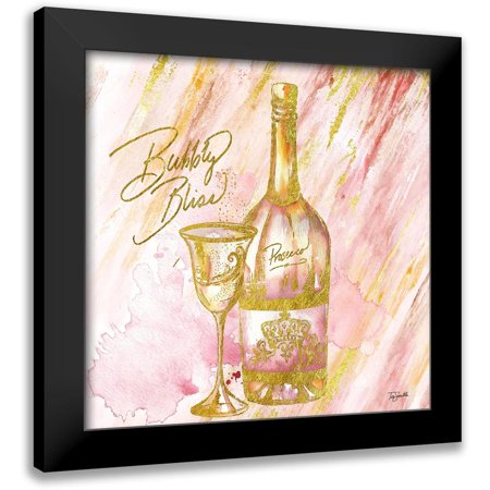 Tre Sorelle Studios 15x15 Black Modern Framed Museum Art Print Titled - Rose All Day VI (Bubbly Bliss)