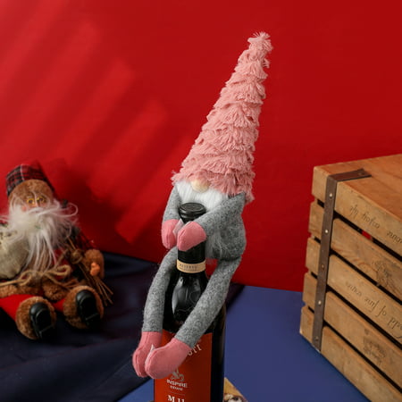 Usupdd Christmas Decorations Faceless Old Man Doll Wine Bottle Set Christmas Decorations Usupdd 220803-3439
