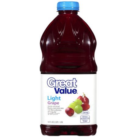 Great Value: Light Grape Juice Cocktail, 64 Oz