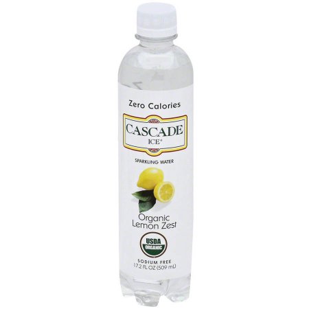 Cascade Ice Organic Lemon Zest Sparkling Water, 17.2 Fl Oz, (pack of 12)