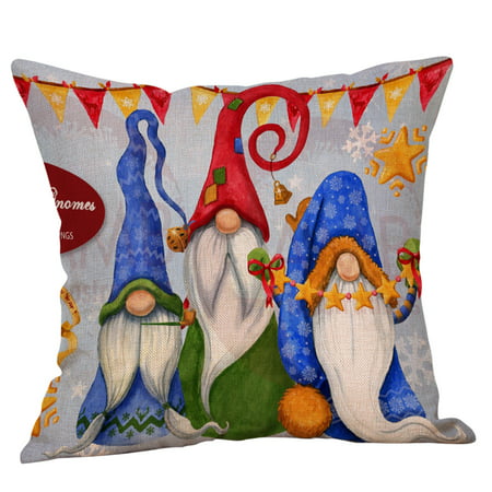 Christmas Ornaments Faceless Doll Pillow Covers Santa Claus Pattern Pillowcase - 2022 New Christmas Ornaments Faceless 812-B#4964