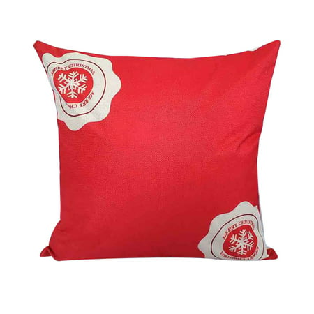 Miximx 1 Piece Set Christmas Cotton Linen Decorative Pillow Cover Sofa Patio Cover - for Gifts  Sport & Recreation 1 Piece Set a-a#14836