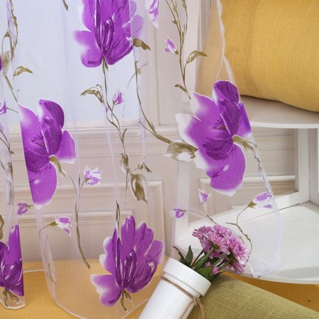 Miximx Cheap Luxury Voile Net Curtains Slot Top Plain Floral for Door Screen Windows - Gifts Ltz Miximx Cheap Luxury Voile a-a#21319