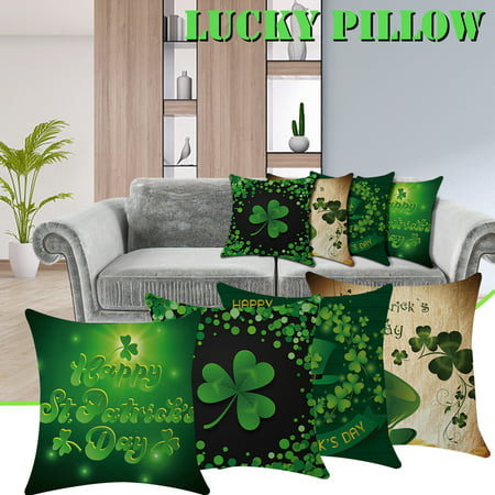 St. Patrick S Day Cotton Linen Cushion Cover Throw Pillow Case Sofa Home Decor 08HWC15A#5797 2022 the Hot St. Patrick S Day