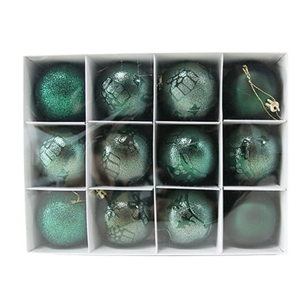 Yrtoes 12PCS Christmas Tree Ornament Pendant Party Supplies Tree Hanging Plastic Ball Black Friday Deals 5797