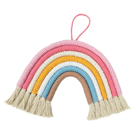Home Woven 7-color Tapestry Rainbow Hand Woven Tassels Decorative Wall Hanging Ljddg#3252 Fall Decor Home Woven 7-color