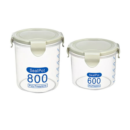 FengLS Food Storage Containers Airtight Cans Plastic Storage Boxes Stackable Food Storage Boxes Kitchen Refrigerator Storage Tanks 09-Home MM-19A#4542