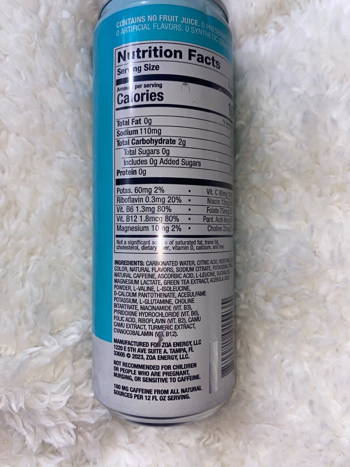 Zoa Tropical Punch Zero Sugar Soda  12 Fl Oz Aluminum Can  0.0% ABV thumbnail