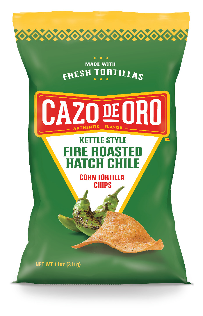 Cazo De Oro Kettle Style Fire Roasted Hatch Chile Corn Tortilla Chips