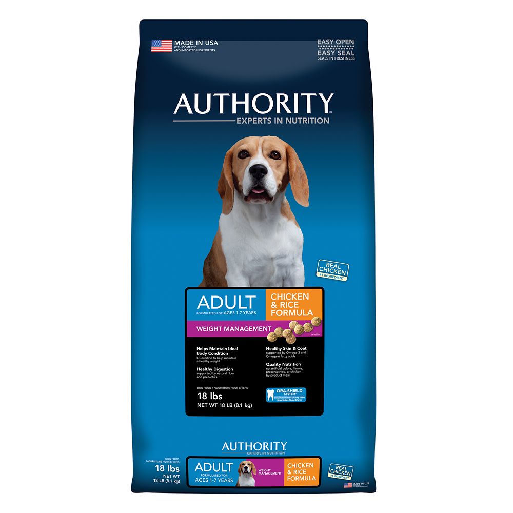 Authority&reg; Weight Management Adult Dog Food Size: 18 Lb