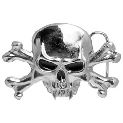 Dracula Skull Chrome Belt Buckle