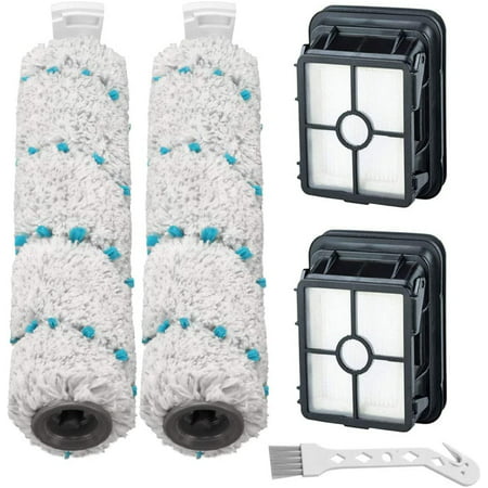 22787 Multi-Surface Brush Rolls and 21866 Vacuum Filter Packs Compatible with the Bissell Crosswave Wireless Max 2554 2590 2593 2596 Vacuum Cleaner  V