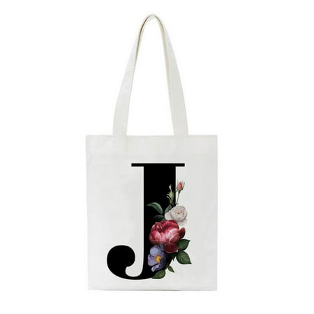 DDgui New Upgraded Personalised Initial Tote Bag Floral Watercolour Gift for Her Letter Tote Bag DDgui LCC220922-4542