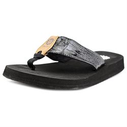 Yellow Box Rosalyn Women Open Toe Synthetic Black Thong Sandal