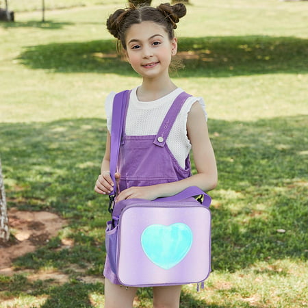 Usupdd New Glitter Lunch Bag Rainbow Color Insulation Bento Bag Picnic Ice Bag Girl Shoulder Bag Usupdd 2022 New Product WAA220906-2554