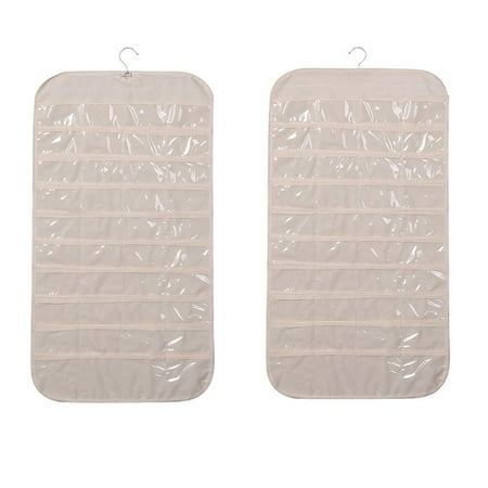 Usupdd Jewelry Hanging Non-Woven Organizer Holder 80Pockets Curved Print - 2022 New Toys Jewelry Hanging Non-Woven a-a#6222 New 20220912-6222